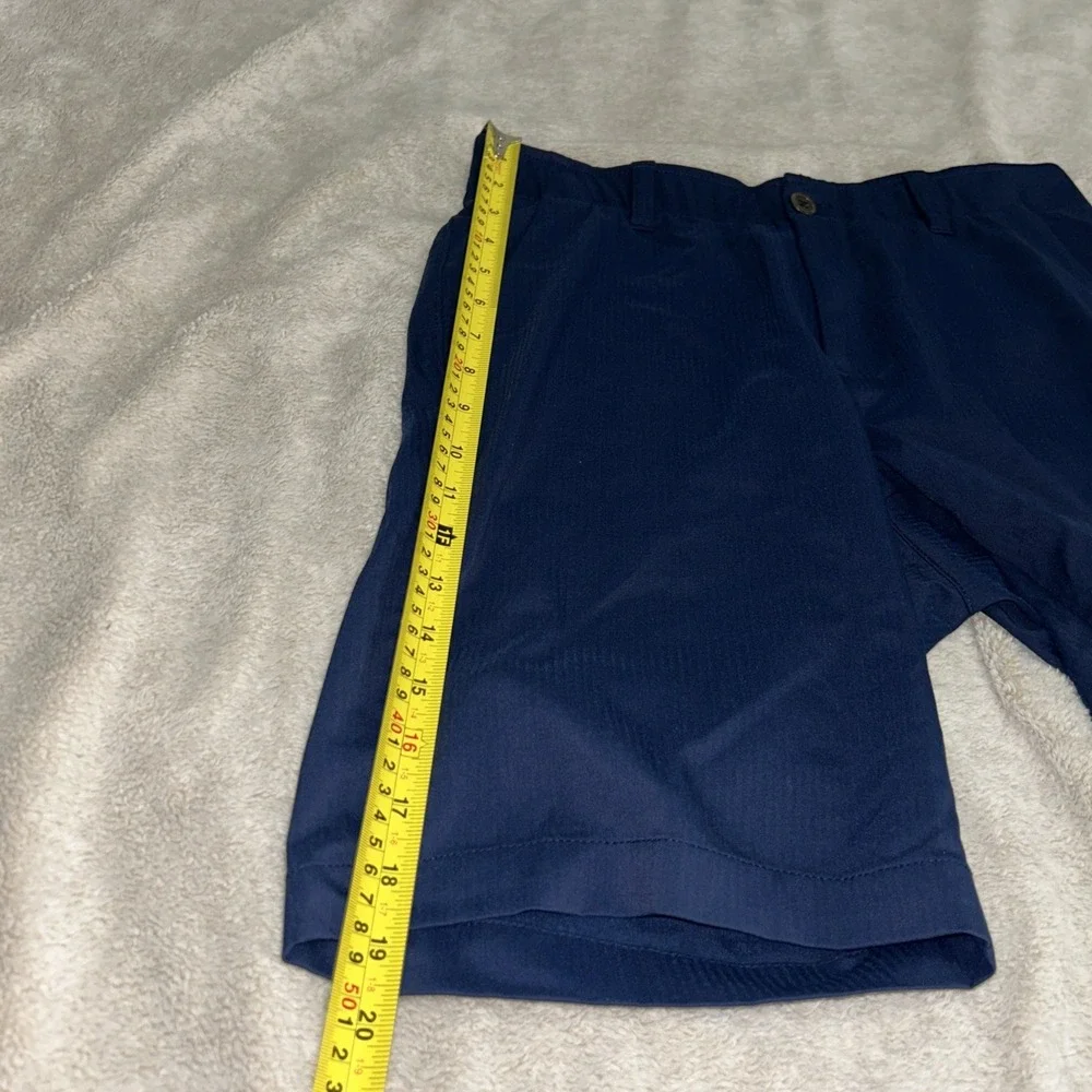 Under Armour Golf Shorts Blue Performance Stretch Flat Front Mens Size 30 x 9
